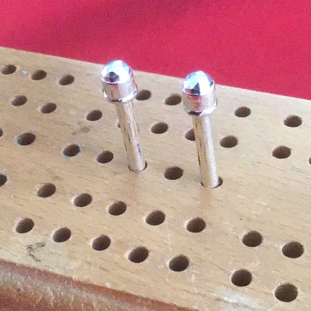 925 Sterling silver Cribbage Board Pegs (board not included)